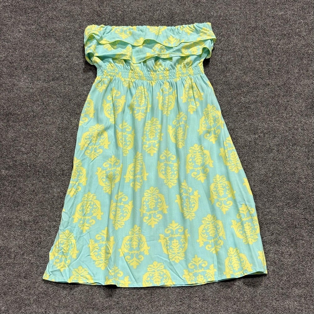 Escapada Dress Womens Large Strapless Boho Sundress Vacation Beachwear Summer